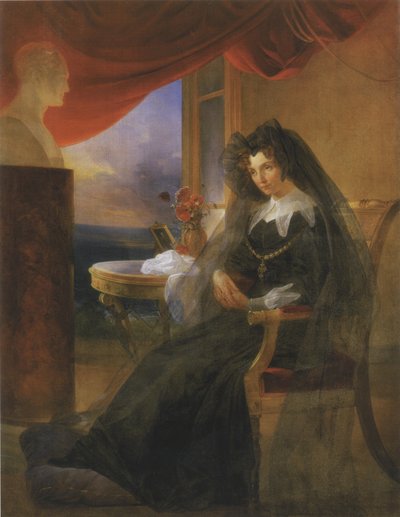 Portrait of Empress Elizabeth Alexeievna by Pyotr Basin